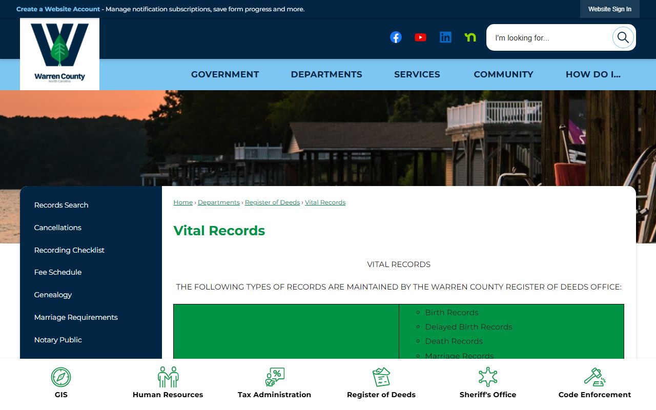 Warren County marriage records vital records certified copy rules