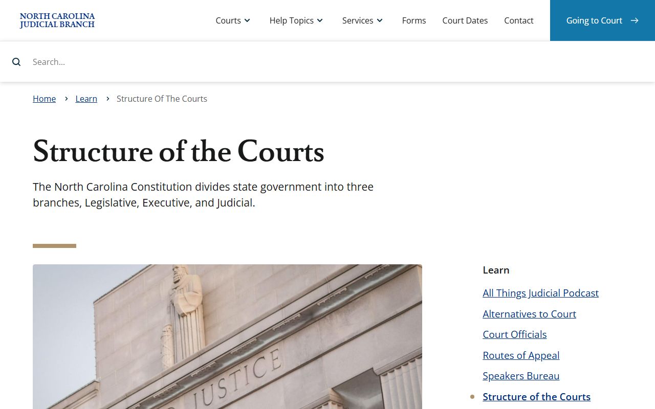 Warren County court records North Carolina court structure overview